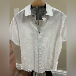 Robert Graham White and Black Patterned Men's Shirt